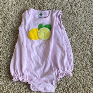 Pink bubble, lemon appliqué